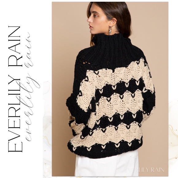 POL Gorgeous Handmade Chunky Knit Turtleneck Sweater - Picture 8 of 14